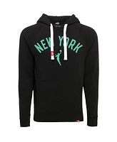 Sportiqe Men's and Women's Heather Black New York Liberty Olsen Tri-Blend Pullover Hoodie