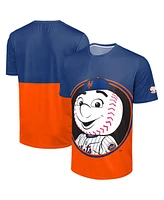 Foco Men's Royal/Orange New York Mets Big Logo Mascot T-Shirt