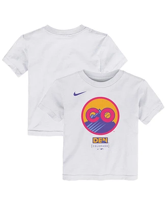 Nike Toddler White Colorado Rockies 2025 City Connect Logo T-Shirt