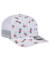 New Era Men's White Kansas City Royals Flamingo Mesh Back 9SEVENTY Stretch-Snap Hat