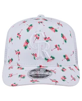 New Era Men's White Colorado Rockies Flamingo Mesh Back 9SEVENTY Stretch-Snap Hat