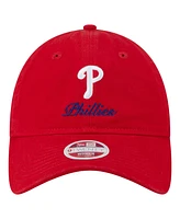 New Era Women's Red Philadelphia Phillies Preppy Team 9TWENTY Adjustable Hat