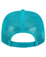 New Era Men's Aqua Miami Dolphins Main Trucker 9SEVENTY Stretch Snap Hat