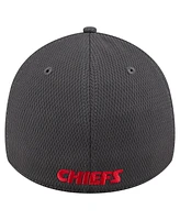 New Era Men's Graphite Kansas City Chiefs Main 39THIRTY Flex Hat