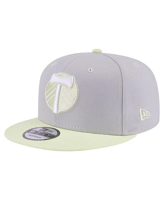 New Era Men's Gray Portland Timbers Color Pack Two-Tone 9FIFTY Snapback Hat