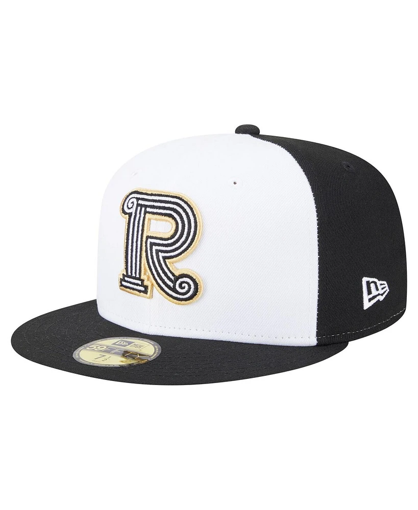 New Era Men's White/Black Rome Emperors Authentic Collection 59FIFTY Fitted Hat