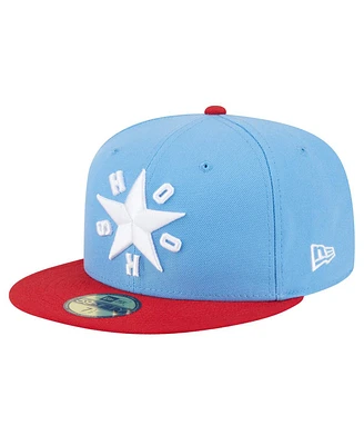 New Era Men's Light Blue Corpus Christi Hooks Authentic Collection 59FIFTY Fitted Hat