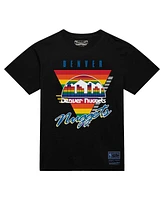 Mitchell & Ness Men's Black Denver Nuggets Worldwide Collection Tri-Logo T-Shirt