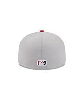 New Era Men's Gray Fresno Grizzlies theme Nights 59FIFTY Fitted Hat