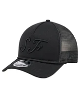 New Era Men's Black San Francisco Giants City Initial 9FORTY A-Frame M-Crown Adjustable Trucker Hat