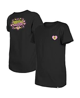 New Era Big Girls Black Nashville Sc Bubble Heart T-Shirt