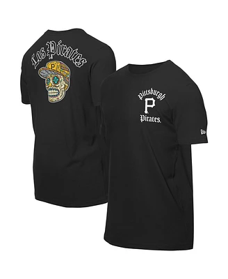 New Era Men's Black Pittsburgh Pirates Sugar Skulls T-Shirt
