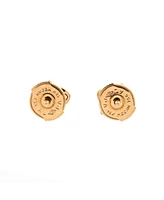 Pre-Owned Cartier Small Caresse D'Orchidees Stud Earrings 18K Rose Gold with Pink Sapphires and Diamonds