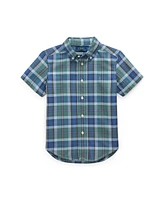 Polo Ralph Lauren Toddler and Little Boys Plaid Oxford Short Sleeve Shirt