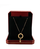 Pre-Owned Cartier 3 Diamonds Love Pendant Necklace 18K Gold and Diamonds