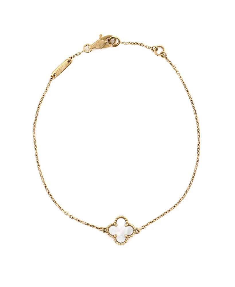 Pre-Owned Van Cleef & Arpels Sweet Alhambra Bracelet 18K Gold and Mother of Pearl