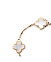 Pre-Owned Van Cleef & Arpels Pure Alhambra 4 Motifs Bracelet 18K Gold with Mother of Pearl