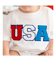 Sweet Wink Baby Girls Usa Patch Short Sleeve Romper
