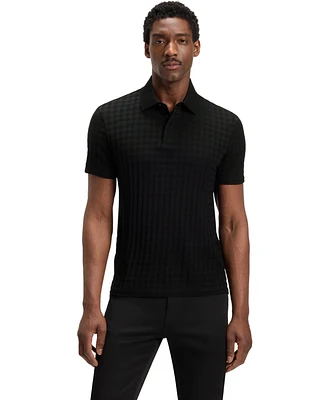 Porsche x Boss Mercerized Cotton Houndstooth Polo shirt