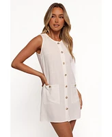 Petal and Pup Women's Velvette Mini Button Down Dress
