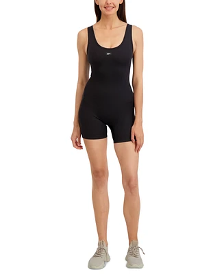 Reebok Women's Ribbed-Knit Scoop-Neck Sleeveless Romper
