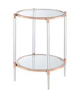 Convenience Concepts 20" Royal Crest 2 Tier Acrylic Glass End Table