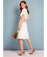 Alie Street London Women's Beth V-Neck Kimono Knee Length Dress