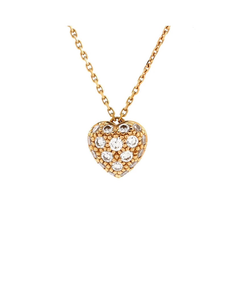 Pre-Owned Cartier Heart Pendant Necklace 18K Rose Gold and Diamonds