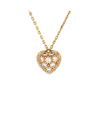 Pre-Owned Cartier Heart Pendant Necklace 18K Rose Gold and Diamonds