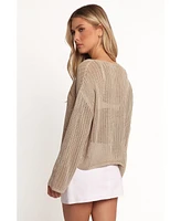 Petal and Pup Women's Desiree Open Weave Knit Sweater