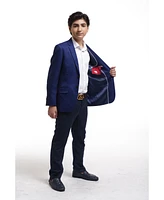 Elie Balleh Boys Blue Slim Fit Digital Rain Jacket
