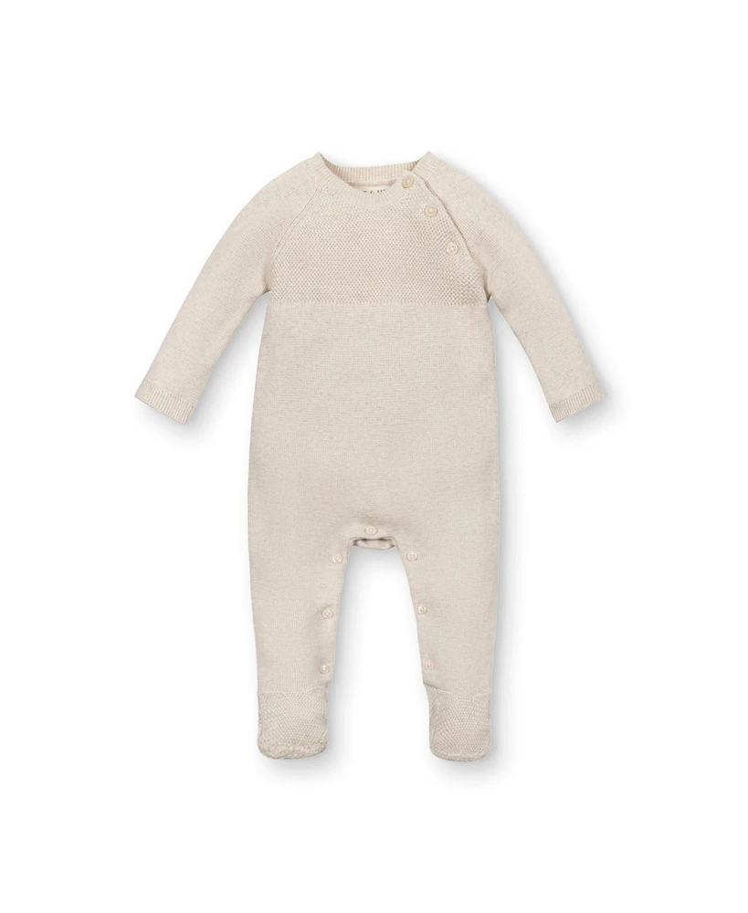 Hope & Henry Baby Organic Raglan Footed Sweater Romper