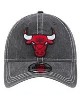 New Era Men's Black Chicago Bulls Pigment Dyed 9TWENTY Adjustable Hat