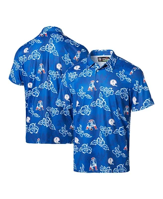 Reyn Spooner Men's Royal New England Patriots Throwback Pua Performance Polo Shirt