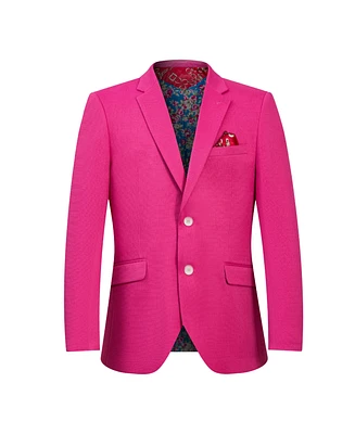 Elie Balleh Boys Pink Slim Fit Classic Blazer