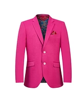 Elie Balleh Boys Pink Slim Fit Classic Blazer