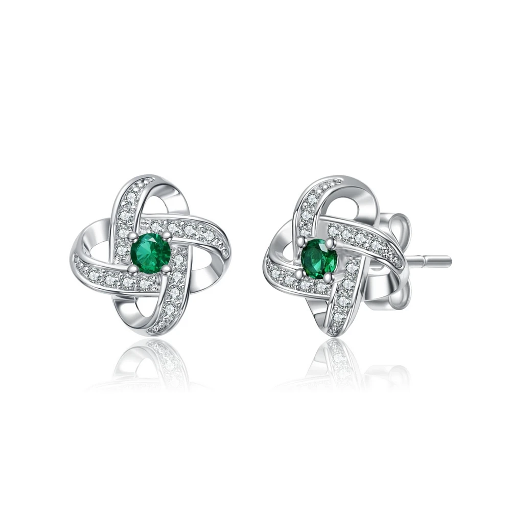 Kids 14K Gold Plated with Colored Cubic Zirconia Star-Shaped Stud Earrings