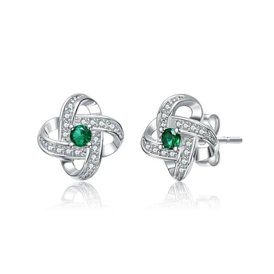 Kids 14K Gold Plated with Colored Cubic Zirconia Star-Shaped Stud Earrings