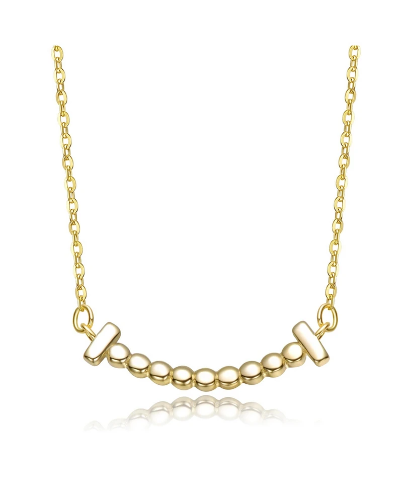 Kids 14K Gold Plated Bar Accents Chain Necklace