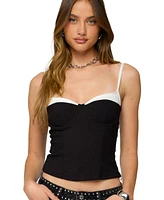 Edikted Women's Contrast Peekaboo Corset