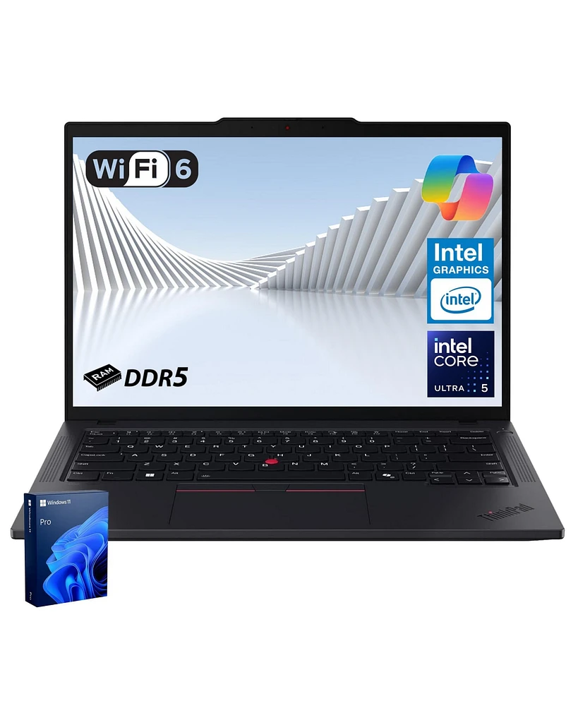 Lenovo ThinkPad T14 14" Business Traditional Laptop Intel Core Ultra 5 125U 16GB Ram Intel Integrated Graphics 512GB Ssd Storage Windows 11 Pro F