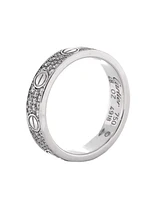 Pre-Owned Cartier Love Wedding Band Pave Diamonds Ring 18K White Gold and Diamonds