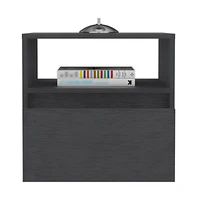 One Drawer Faux Wood Nightstand for Bedroom Storage and Bedside Table