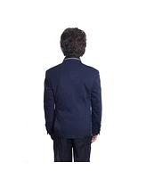Elie Balleh Boys Navy Slim Fit Knit Blazer