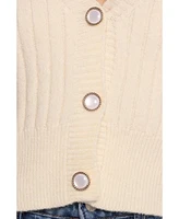 Petal and Pup Women's Zana Ribbed Ruffle Cuff Knit Sweater