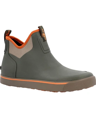 Rocky Men's Dry-Strike Waterproof Green & Orange Deck Boot