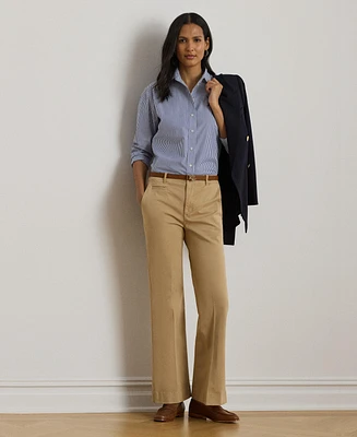 Lauren Ralph Women's Stretch Cotton Chino Flare Pants