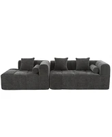 101" Sectional Sofa, Modular Couch, Deep Seating