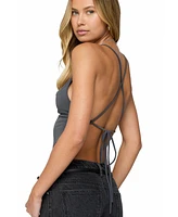 Edikted Women's Tilla Backless Cowl Neck Top