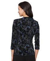 Alex Evenings Women's Printed Top & Jacket Set